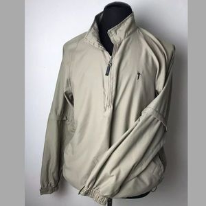 AUSTIN GOLF Men's Khaki Pullover Convertible Zip